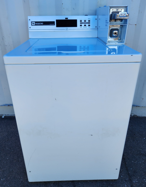 Refurbished Maytag Top Load Coin Operated Washer MAT12PSLWW – Model 1289467JY | 123 Laundry Solutions