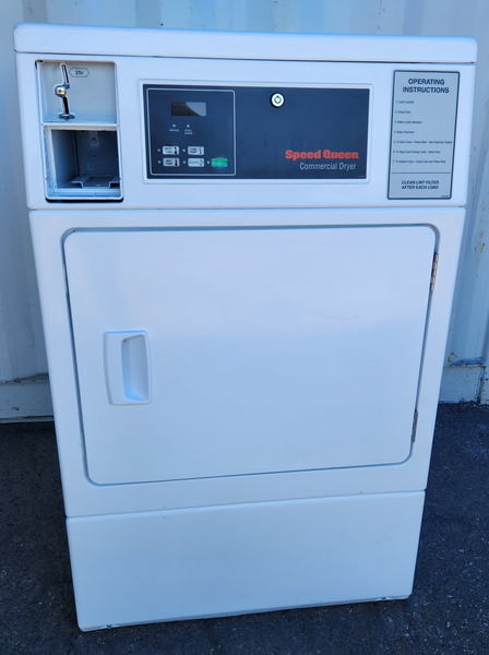 Refurbished Speed Queen Coin Operated Front Load Electric Dryer Model SDEBCAGS171TW01 - Serial 1512014037 | 123 Laundry Solutions