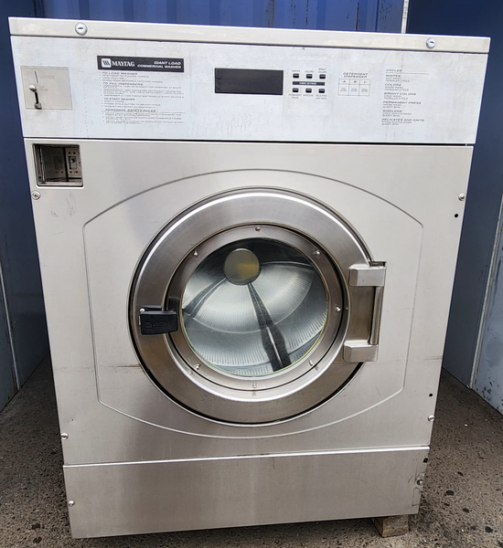 REFURBISHED MAYTAG 80LBS COIN OPERATED FRONT LOAD WASHER MODEL MFR80PDAVS SERIAL NO 12185657AC[REF] | 123LaundrySolution