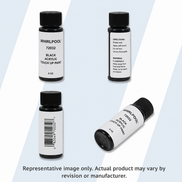 WHIRLPOOL #72032 - BLACK ACRYLIC TOUCH UP PAINT .6 OZ
