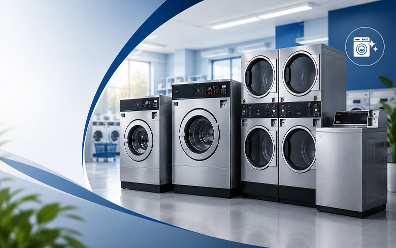 Refurbished commercial washers and dryers for laundry businesses