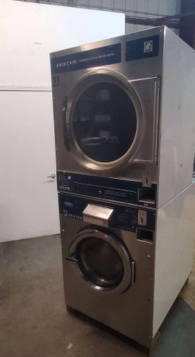 DEXTER COMMERCIAL STACK WASHER/DRYER MODEL: WSVD25KCS-12 S/N ...