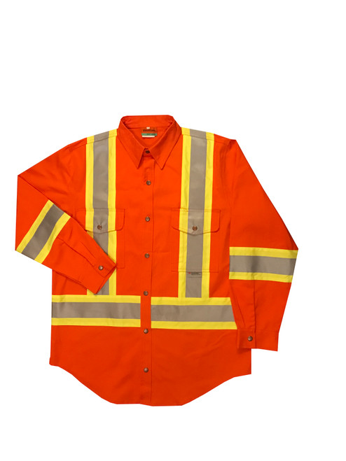 Orange Work Shirt Front