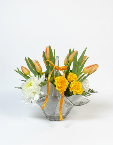 Duncan & Miller Glass Basket ~ Citrus Celebration