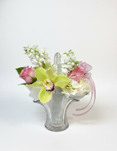 Duncan & Miller Glass Basket ~ Mom's Favorite