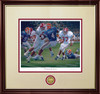 "Rebirth in the Swamp"  Collegiate Classic print.  Mahogany/Gold LIp frame • Oyster/Crimson matting.