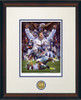 "All In One Spirit" - Collegiate Classic print.  Walnut frame • White/Navy matting. "All In One Spirit" - Collegiate Classic print.  Walnut frame • White/Navy matting.