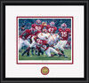 "Rocky Stop"  Collegiate Classic print.  Black frame • White/Crimson matting.