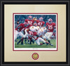 "Rocky Stop"  Collegiate Classic print. Black frame • Oyster/Crimson matting.