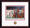 "The Coach and 315" - Collegiate Classic print.  Mahogany frame • White/Crimson matting. "The Coach and 315" - Collegiate Classic print.  Mahogany frame • White/Crimson matting.