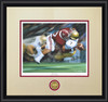 "The Sack"  Collegiate Classic print.  Black frame • Oyster/Crimson matting.