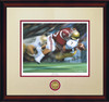 "The Sack"  Collegiate Classic print.  Mahogany frame • Oyster/Crimson matting.
