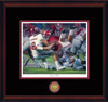 "Leap of Faith"  Collegiate Classic print.  Mahogany frame • Black/Crimson matting.