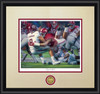 "Leap of Faith"  Collegiate Classic print.  Black frame • Oyster/Crimson matting.