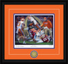 Legends & Champions Collegiate Classic in the Black frame with Orange over Purple matting