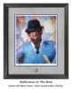 "Reflections of the Bear" print shown in our Black frame with Storm Suede/Blue matting.