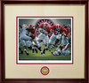 "The Blowout" - Collegiate Classic print.  Mahogany/Gold Lip frame •  Oyster/Crimson matting.