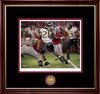 "Champions" - Collegiate Classic print.  Mahogany/Gold Lip frame • Black/Crimson matting.
