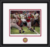 "The Catch" - Collegiate Classic print.  Black frame • White/Crimson matting.
