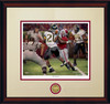 "The Catch" - Collegiate Classic print.  Mahogany frame • Oyster/Crimson matting.