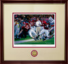 "Champions" - Collegiate Classic print.  Mahogany/Gold Lip frame • Oyster/Crimson matting.