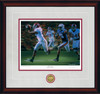 "The Drive" - Collegiate Classic print.  Mahogany frame • Storm Suede/Crimson matting with optional v-groove.