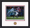 "The Heisman Spirit" - Collegiate Classic print.  Black frame • White/Crimson matting.