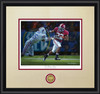"The Heisman Spirit" - Collegiate Classic print.  Black frame • Oyster/Crimson matting.