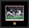 "The Kick"  Collegiate Classic print.  Black frame • Black/Crimson matting.
