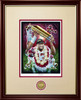 "Mahalo, Tua!" - Collegiate Classic print.  Mahogany/Gold Lip frame • Oyster/Crimson matting.