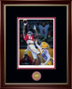 "Heisman Heights" - Collegiate Classic print.  Mahogany/Gold Lip frame • Black/Crimson matting.