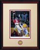 "Heisman Heights" - Collegiate Classic print.  Mahogany frame • Oyster/Crimson matting.