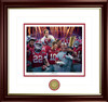 Unrivaled! Collegiate Classic in the Mahogany with Gold Lip frame with White over Crimson matting
