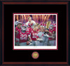 "Unrivaled!" - Collegiate Classic print.  Mahogany frame • Black/Crimson matting.