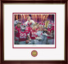 "Unrivaled!" - Collegiate Classic print.  Mahogany/Gold Lip frame • White/Crimson matting.