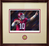 "Overcoming Adversity"  Collegiate Classic print.  Mahogany/Gold Lip frame • Oyster/Crimson matting.