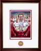 "The Legend" - Collegiate Classic print.  Mahogany/Gold Lip frame • White/Crimson matting.