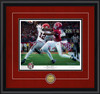 "Deuces Wild" - Collegiate Classic print.  Black frame • Crimson Suede/Black matting with optional v-groove.