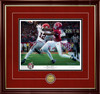 "Deuces Wild" - Collegiate Classic print.  Mahogany/Gold Lip frame • Crimson Suede/Black matting with optional v-groove.