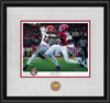 "Deuces Wild" - Collegiate Classic print.  Black frame • Storm Suede/Crimson matting with optional v-groove.