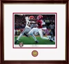 "Deuces Wild" - Collegiate Classic print.  Mahogany/Gold Lip frame • White/Crimson matting.