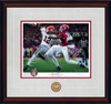 "Deuces Wild" - Collegiate Classic print.  Mahogany frame • Storm Suede/Crimson matting with optional v-groove.