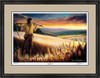 The Harvest • Museum Edition Print shown with the Black frame and Putty over Blue matting.