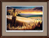 The Harvest • Museum Edition Print shown with the Walnut frame and Tudor over Blue matting.