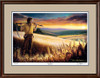 The Harvest • Collector's Edition Print shown with the Walnut frame and Putty over Blue matting.