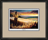 The Harvest • Open Edition Print (10"x15") shown with the Black Frame and Putty over Blue matting.