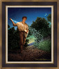 The Sower • Artist's Edition Canvas - shown with the contemporary Black & Gold Frame and optional wheat linen liner.