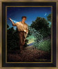 The Sower • Regular Edition Canvas - shown with the contemporary Black & Gold Frame.