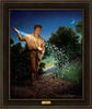 The Sower • Grande Edition Canvas - shown with the contemporary Black & Gold Frame and optional brass title plate.