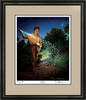 The Sower • Museum Edition Print shown with the Black Frame and Putty over Blue matting.